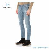Fashion Stonewashed Skinny Denim Jeans with Shredded Holes for Men by Fly Jeans