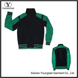 Green Black Microfiber Sports Sporty Jacket