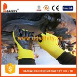 Ddsafety 2017 13 Gauge Yellow Nylon Shell Black Nitrile Coating Smooth Finish Working Gloves Ce