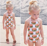 Lovely Baby Girl Child Swim Wear Cookie Print Child Swimwear