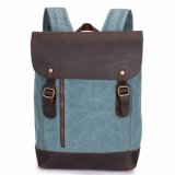 Leisure and Fashion Canvas Travel Backpack with Leather Trim