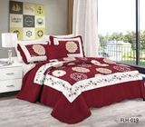 3PC Set Luxury Microfiber Printed Quilt Coverlet