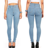 High Waist Women Cotton Jean Pants Stretch Denim Jeans