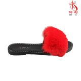2018 Classic Women Shoe Flat Slipper with Soft Fur (FSL005)