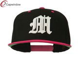 Black Pink Old English M 3D Embroidered Snapback Cap (01074)