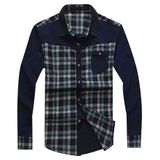 Men's Clothing 100%Cotton Woven Y/D Plaid Shirt (RTS14018)