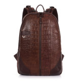 Trendy Crocdile Grain Leather School Laptop Backpack