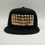 Flat Embroidery Metal Logo Snapback Hip-Hop Cap (ACEK0064)