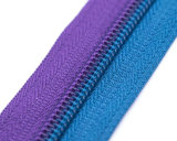Nylon Zipper with Navy and Violet Zipper Tape/Top Quality