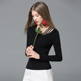 New 2018 Ladies Fashion Korean Women Sweaters Knitting Irregular Wool Long Sleeve Pullover