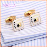 VAGULA Gold Plated Copper Wedding Fashion Shirt Cufflinks