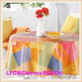 Plastic PVC Printed Table Cloths Factory Tj0327