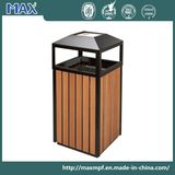 Lobby Lift Metal WPC Cone Top Hooded Wooden Dustbin