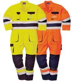 100% Cotton Safety Flame Fire Retardant Safety Workwear Clothes Overall Suit, Winter Offshore Fireproof Fr Working Ripstop Coverall for Oil