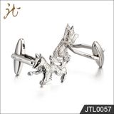 Fashion Nice Quality Dog Design Metal Cufflinks Silver Color Wholesale