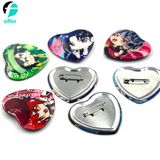 Promotion Heart Shape Custom Logo Pin Button Badge