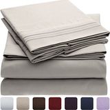Comfortable Embroidery Microfiber Bed Sheet Set
