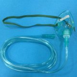 Disposable Breathing Mask Oxygen Mask (Green, Pediatric with Tubing)
