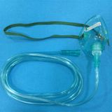 Disposable Breathing Mask Oxygen Mask (Green, Pediatric with Tubing)