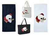 100% Cotton Beach Towel with Skull Printed