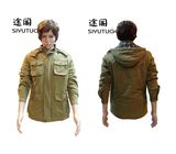 Men Long Fashion Hoody Cotton Garment Wash Jacket