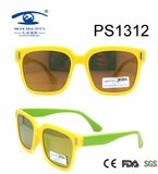 Yellow Frame Square Colorful Kid Plastic Sunglasses (PS1312)