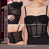 Hot Sale Black Bra Bustier Women Black Nurse Corset (TG685)