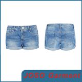 Hot Selling 100% Cotton Girls Denim Hot Shorts (JC6024)