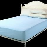 Blue Polyester Fireproof Knitting Fabric Waterproof Fitted Sheet