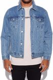 High-End Quality Men's Washed Blue Denim Jacket