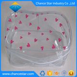 Custom Printed Transparent PVC Cosmetic Bag with Zipper