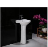Sanitary Ware Ceramic Two Piece Pedestal Basin for Bathroom 6202