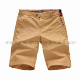 Khaki Cotton Spandex Men's Shorts (APC44)