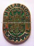 Brass Die Struck Plating Gold & Glitter Badge (Hz 1001 B047)