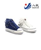 2017 New Arrival Women High Top Vulcanization Canvas Shoes (BFM0297)