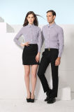 Long Sleeve Plaid Dress Shirt for Men and Women--Md1a8078