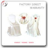 Loose Design White Fabric Rose Decorative Chair Covers (YT-78)