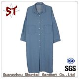 Ladies Fashion Casual Long Shirt Denim Dress