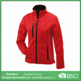Hot Sale Red Women Fitted Outdoor Coat Softshell Jacket