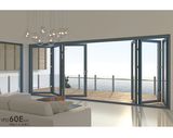Commercial Exterior Double Folding Doors / Aluminium Folding Patio Doors