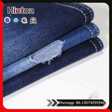 Indigo Knitted Denim Fabric Cotton Lycra French Terry Fabric