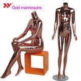 Brand Window Display Full Body Fashion Female Gold Mannequin