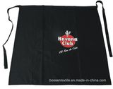 Factory OEM Produce Customized Logo Printed Black Cotton Kitchen Pocket Waist Apron