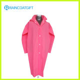 Fashion Pink Soft EVA Women's Raincoat with Long Sleeve Rvc-159
