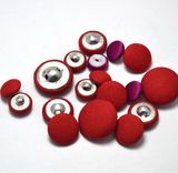 Cotton Fabric Covered Button, Customized Size, Free Samples