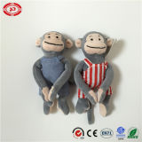 Tiny Plush Monkey with Jeans Lovely Shape Hook & Loop Toy