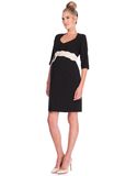 2017 Luxury Style Women Ponte Soild Color Black Maternity Dresses Factory