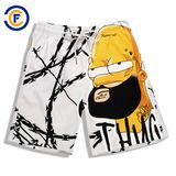 Oeko-Tex Full Waist Polyester Patterned Men Board Short Swimwear