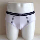 Basic Style Solid Cotton Underwear Men Briefs