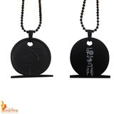 Custom Metal Zinc Alloy Round Black Dog Tag